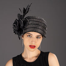 Load image into Gallery viewer, BEADED CLOCHE W/SINAMAY