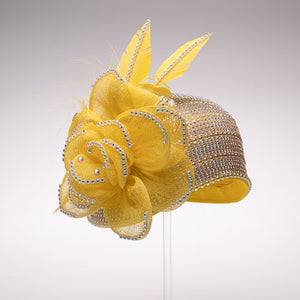 BEADED CLOCHE W/SINAMAY