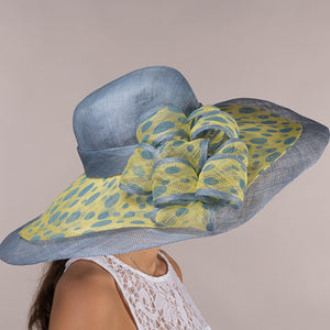 Printed Bow Swinger Sinamay Hat