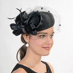 Satin Ribbon Veil Pillbox