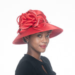 Ribbon Bow Medium Down Brim Satin Ribbon Hats