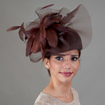 Crinoline Feather Bow Felt Pillbox Hats