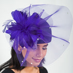 Load image into Gallery viewer, Crinoline Feather Bow Felt Pillbox Hats