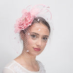 Silk Flower Face Veils Comb Fascinator Cocktail Hats