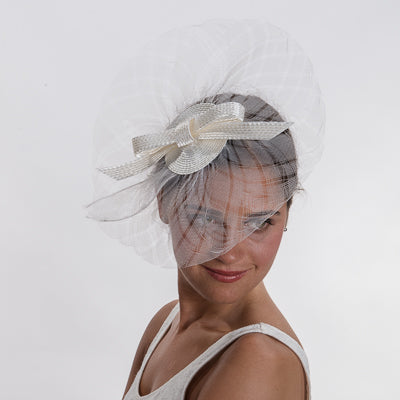 Poly Straw Crinoline Comb Fascinator Cocktail Hats