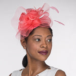 Rose Top Crinoline Headband Fascinator