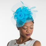 Rose Top Crinoline Headband Fascinator