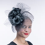 Pleated Crinoline Comb Fascinator Cocktail Hats