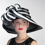 Side Bow Trim Wide Brim Tall Crown Hats
